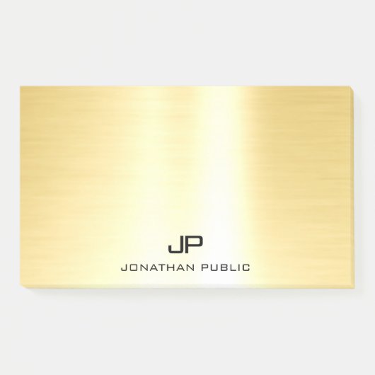 Glamoureuze Gold Trendy Sjabloon Modern Profession Post-it® Notes (Voorkant)