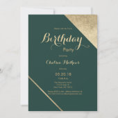 Glamoureuze goudchic Birthday Party Kaart (Voorkant)