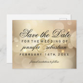 Glamoureuze gouden Bokeh Licht Bruiloft Briefkaart (Voorkant / Achterkant)