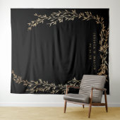 Glamoureuze gouden bruiloft achtergrond wandkleed (In Situ (horizontaal))