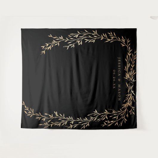 Glamoureuze gouden bruiloft achtergrond wandkleed (Voorkant (horizontaal))