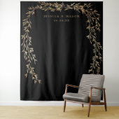 Glamoureuze gouden bruiloft achtergrond wandkleed (In situ)