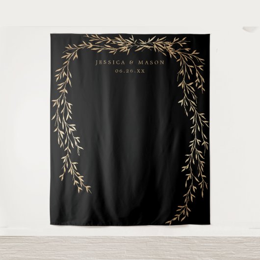 Glamoureuze gouden bruiloft achtergrond wandkleed (Voorkant)