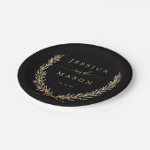 Glamoureuze gouden bruiloft papieren bordje (Gekanteld)
