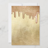 Glamoureuze Gouden Dikke Glitter Drips Verjaardag Kaart (Achterkant)