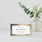 Glamoureuze gouden fonkeling Glitter Star White Di Visitekaartje (Staand voorkant)