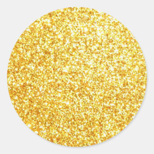 Glamoureuze gouden Glitter Blank Sjabloon Classic Ronde Sticker
