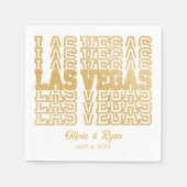 Glamoureuze gouden Glitter Las Vegas bruiloft serv Servet (Voorkant)