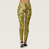 Glamoureuze gouden glitter leggings (Achterkant)