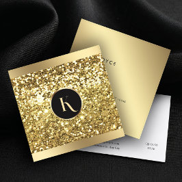 Glamoureuze Gouden Glitter Make-up Artist Square Vierkante Visitekaartje