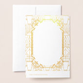Glamoureuze Gouden Great Gatsby Art Deco Trouw Folie Kaarten (Met envelop)