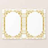 Glamoureuze Gouden Great Gatsby Art Deco Trouw Folie Kaarten (Binnen)