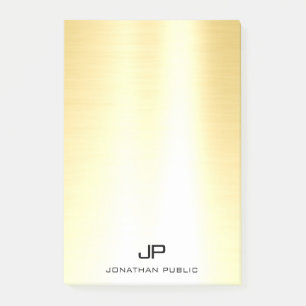 Glamoureuze Gouden Moderne Sjabloon Elegant Trendy Post-it® Notes