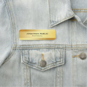 Glamoureuze gouden Sjabloon Creatief Modern Eenvou Naamplaatje (In situ)