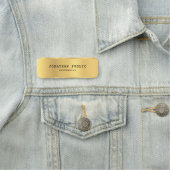 Glamoureuze gouden Sjabloon Modern Simple Excellen Naamplaatje (In situ)