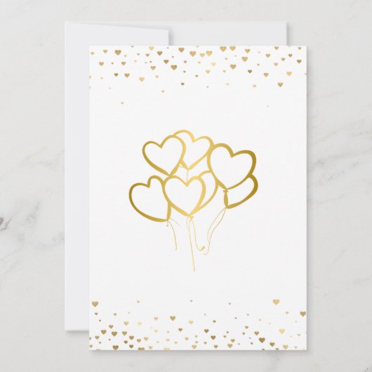 Glamoureuze gouden verjaardag viering uitnodiging (Achterkant)