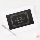 Glamoureuze Great Gatsby Gouden Art Deco Trouwdag Rechthoekige Sticker (Envelop)