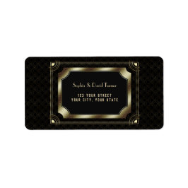 Glamoureuze Great Gatsby Gouden Zwarte Art Deco Tr Etiket