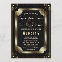 Glamoureuze Great Gatsby Gouden Zwarte Art Deco Tr