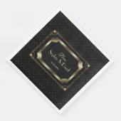 Glamoureuze Great Gatsby Gouden Zwarte Art Deco Tr Servet (Hoek)