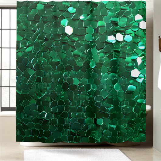 Glamoureuze Groene Sequin Douchegordijn