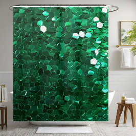 Glamoureuze Groene Sequin Douchegordijn