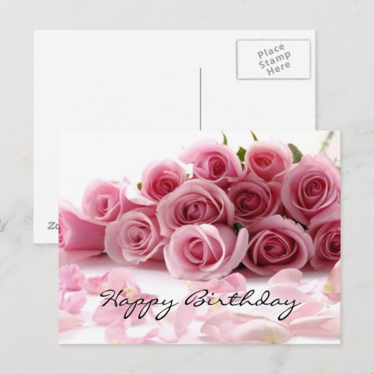 Glamoureuze Happy Birthday Briefkaart (Voorkant / Achterkant)