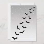 Glamoureuze heks zilver en zwart Halloween Party Kaart (Achterkant)