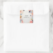 Glamoureuze heldere pastel ombré glitter bruidsfee vierkante sticker (Tas)