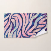 Glamoureuze Holografische Glitter Blauwe Zebra Str Bad Handdoek (Handdoek)