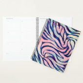 Glamoureuze Holografische Glitter Blauwe Zebra Str Planner (Display)