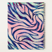 Glamoureuze Holografische Glitter Blauwe Zebra Str Planner (Achterkant)