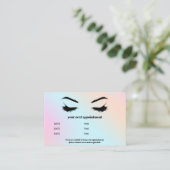 Glamoureuze Holographic Browbar Eyelash Luxury Visitekaartje (Staand voorkant)
