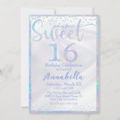 Glamoureuze Iriserende Opal Sweet 16 Verjaardag Kaart (Voorkant)