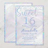 Glamoureuze Iriserende Opal Sweet 16 Verjaardag Kaart (Voorkant / Achterkant)