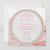 Glamoureuze juwelen, bloemen en gevechtsbruiloft kaart (Achterkant)