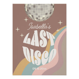 Glamoureuze Laatste Disco 70s Retro Groovy Bachelo Perfect Poster