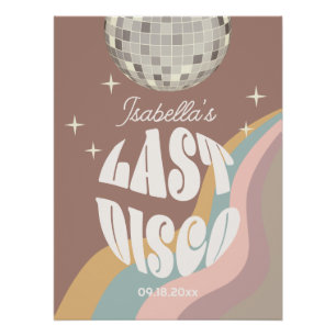 Glamoureuze Laatste Disco 70s Retro Groovy Bachelo Perfect Poster