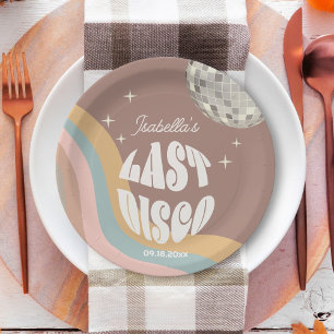 Glamoureuze laatste disco Retro 70s Groovy Bachelo Papieren Bordje