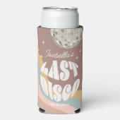 Glamoureuze laatste disco Retro 70s Groovy Bachelo Seltzer Blikjeskoeler (Seltzer Voorkant)