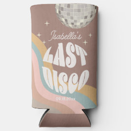 Glamoureuze laatste disco Retro 70s Groovy Bachelo Seltzer Blikjeskoeler