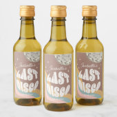 Glamoureuze laatste disco Retro 70s Groovy Bachelo Wijn Etiket (Flessen)