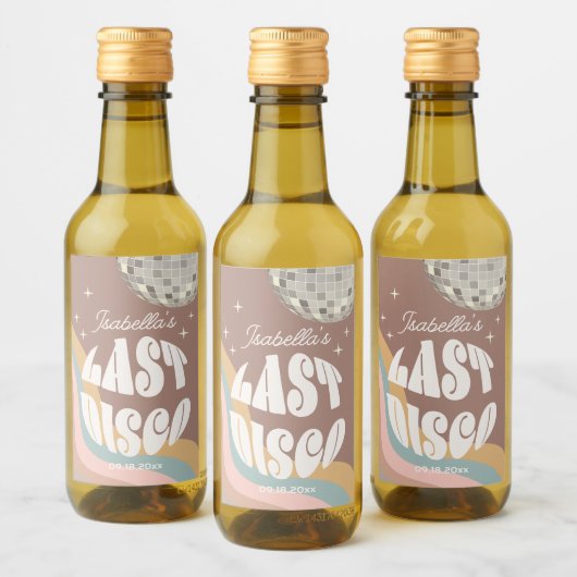 Glamoureuze laatste disco retro 70s groovy vrijgez wijn etiket (Flessen)