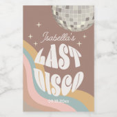 Glamoureuze laatste disco retro 70s groovy vrijgez wijn etiket (Enkel label)