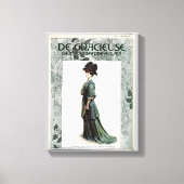 Glamoureuze Lady Mode Illustratie Canvas Afdruk (Voorkant)
