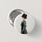  Glamoureuze Lady Mode Illustratie Ronde Button 3,2 Cm (Voorkant /achterkant)