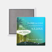 Glamoureuze Las Vegas Wedding Save the Date Magneet (Voorkant / Achterkant)