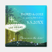 Glamoureuze Las Vegas Wedding Save the Date Magneet (Voorkant)