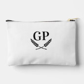 Glamoureuze laurel crest monogram logo cosmetische etui (Achterkant)