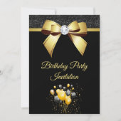 Glamoureuze legance Birthday Party Kaart (Voorkant)